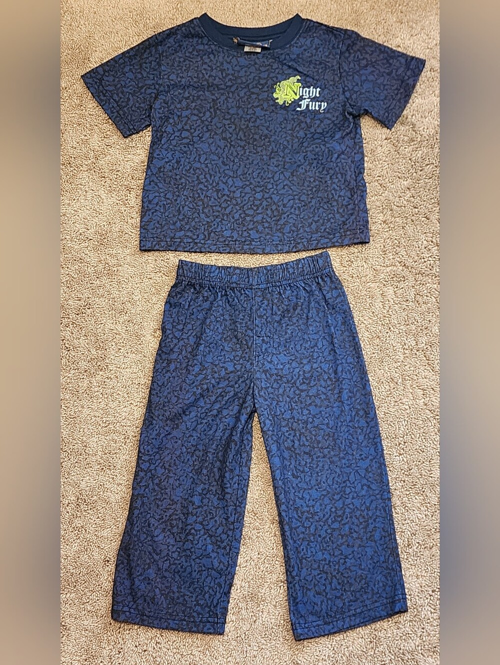 Boys Size 3T Dreamworks How To Train Your Dragon Pajama Set, NWOT Missing Cape